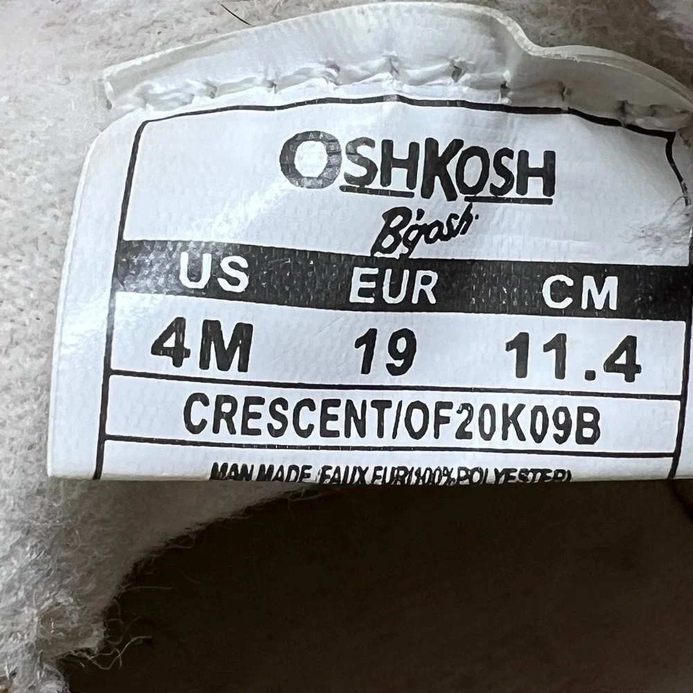 OshKosh Bgosh Crescent Brown Faux Leather Fur High Top Chukka Boots Toddler 4M
